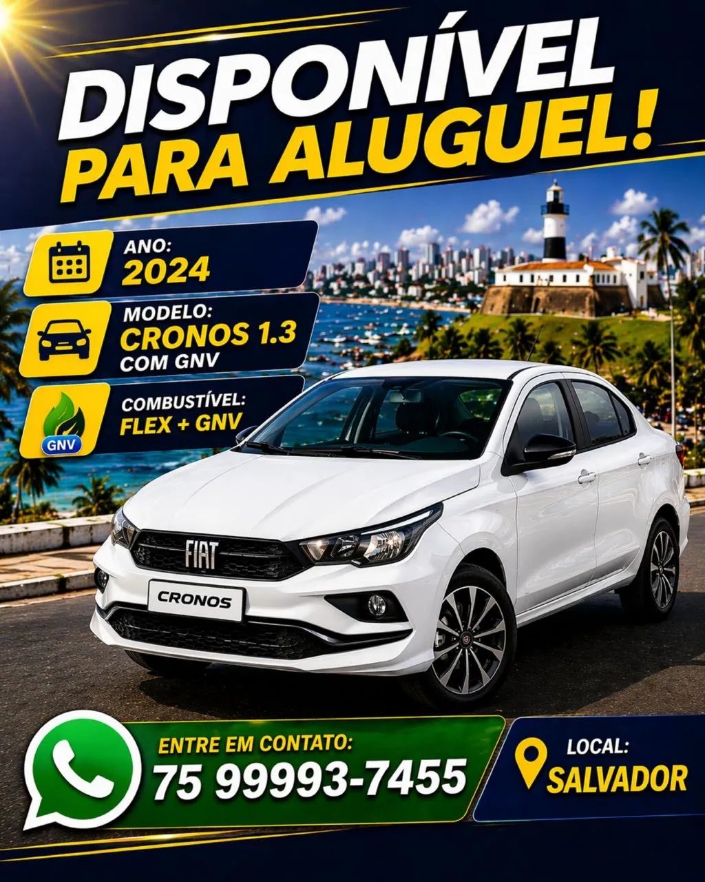 Aluguel de carro para app 700,00 gnv  - Foto 3