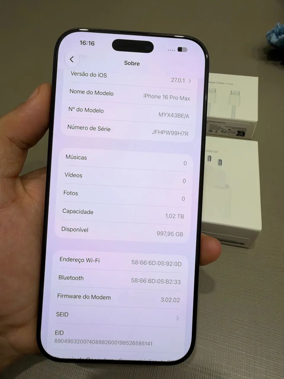IPHONE 16 PRO MAX 1TERA NOVO - Foto 3