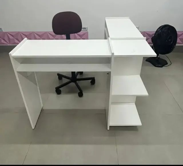 MESA MANICURE EM L MDF NOVO 