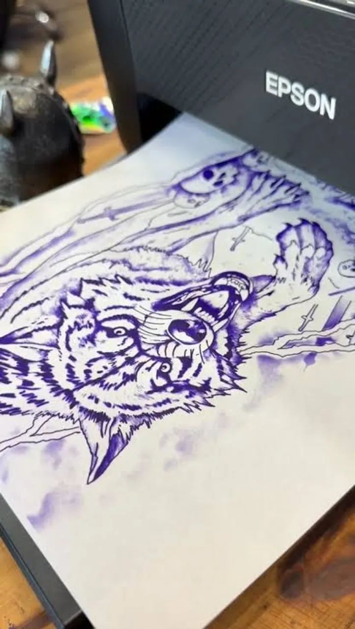 Impressora Stencil Epson l3250 com tinta Inkdraw  - Foto 5