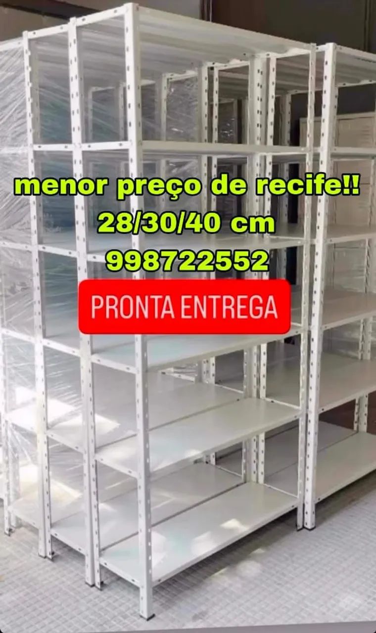 Estante de aço cinza com 6 bandejas novos pronta entrega 