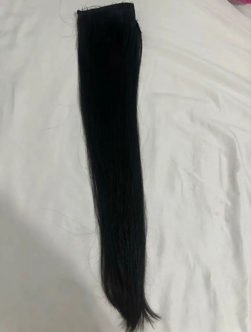 Megahair castanho 60cm liso - Foto 5