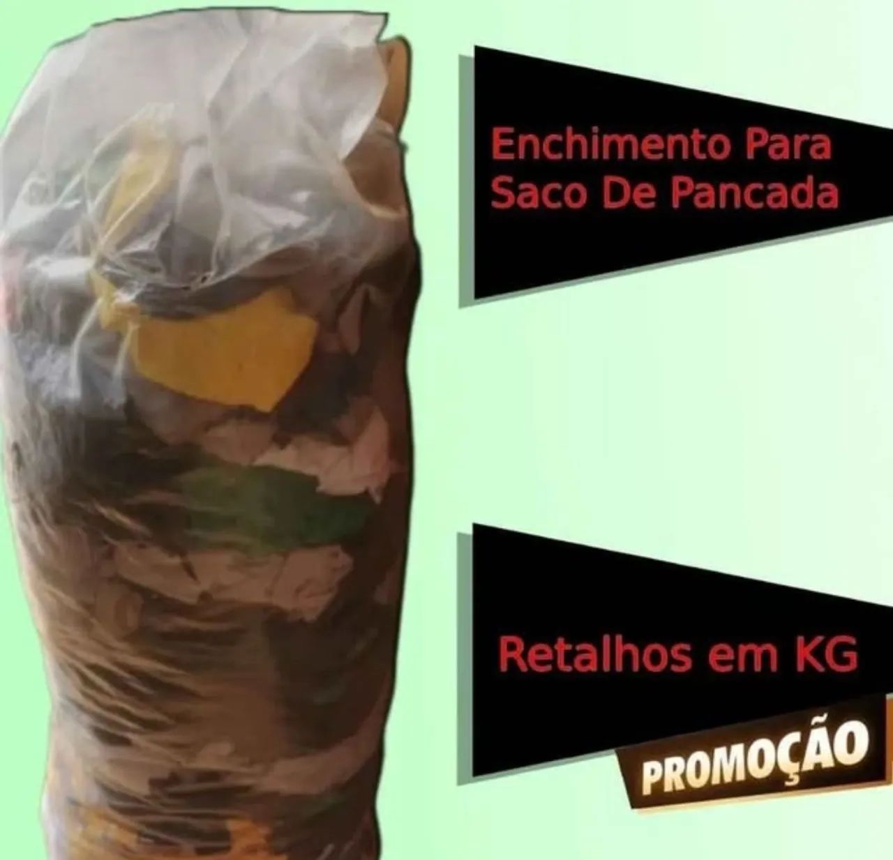 Retalhos de tecido para enchimento saco de boxe/pancada 