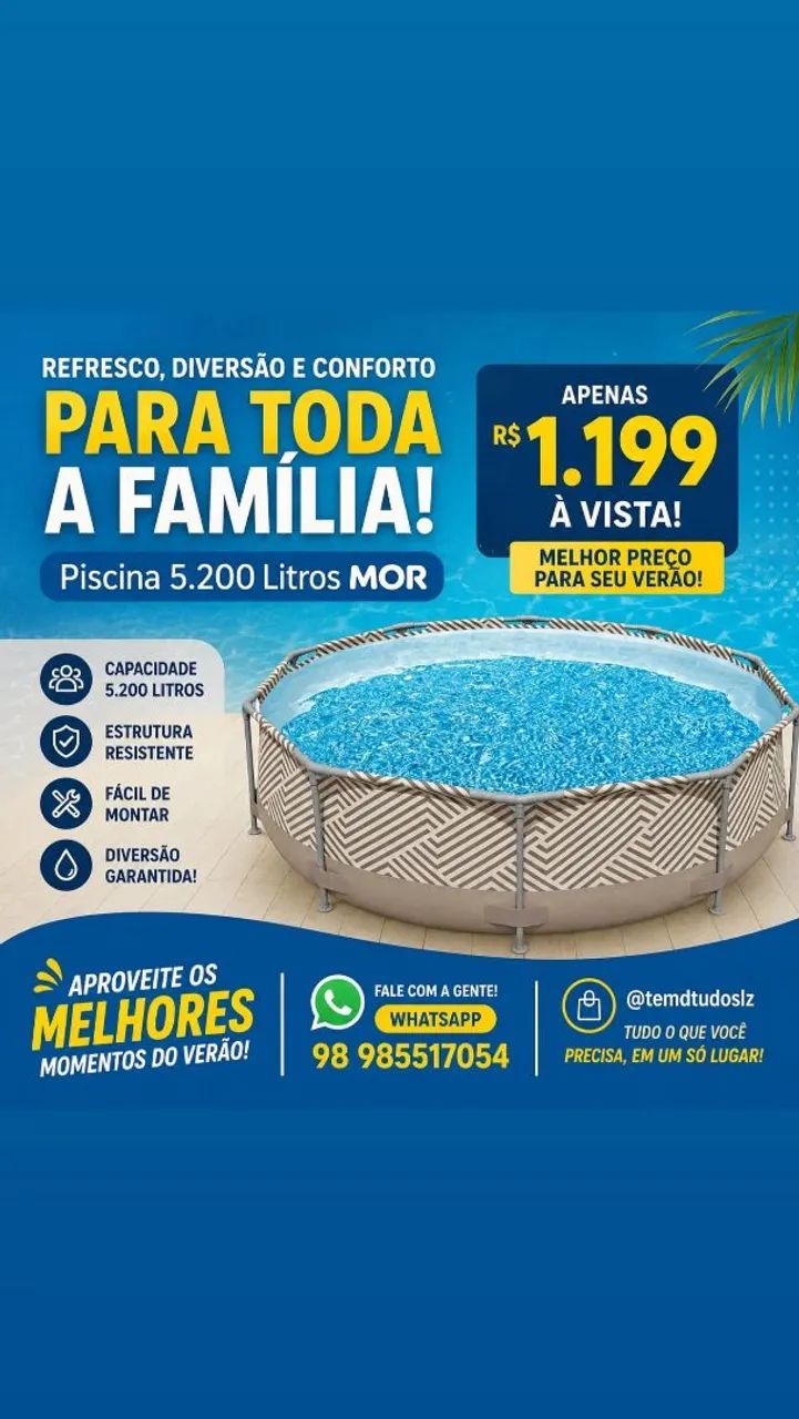 Piscina estruturada 5 mil litros Mor