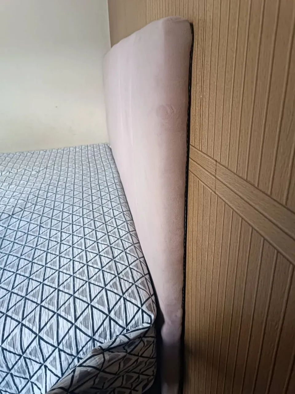 Cabeceira Queen em Suede Rosa chá  - Foto 2