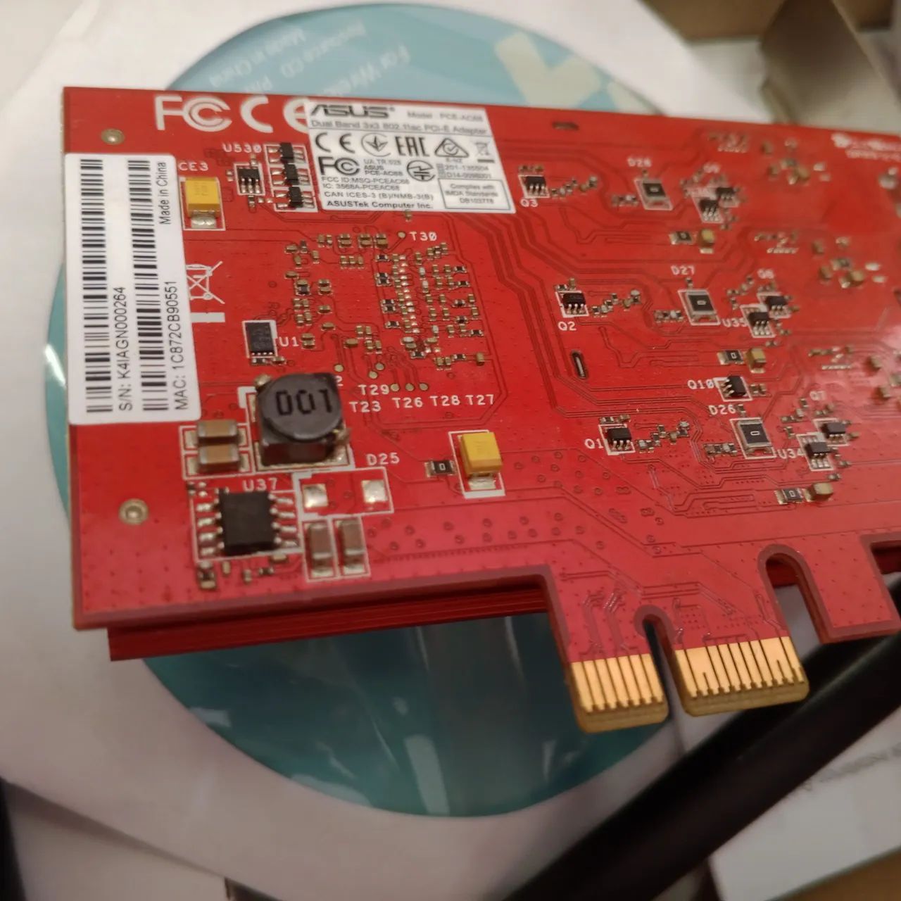 Placa rede PCE AC 68 ASUS perfeito Funcionamento  - Foto 3