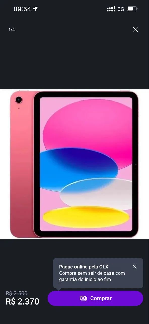 iPad 11ªGeração 128GB Rosa + capa 