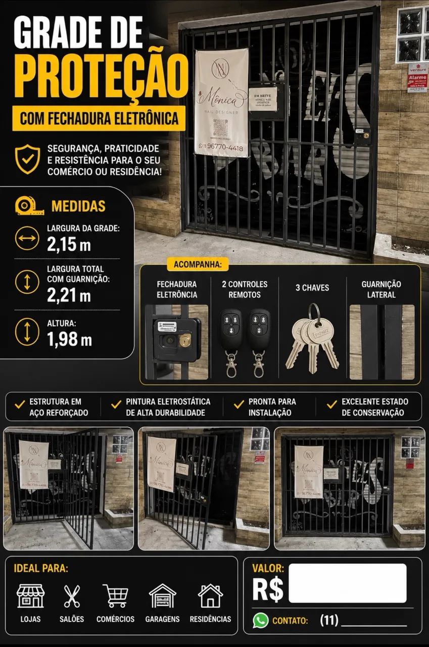Grade para adega e outros comércios 