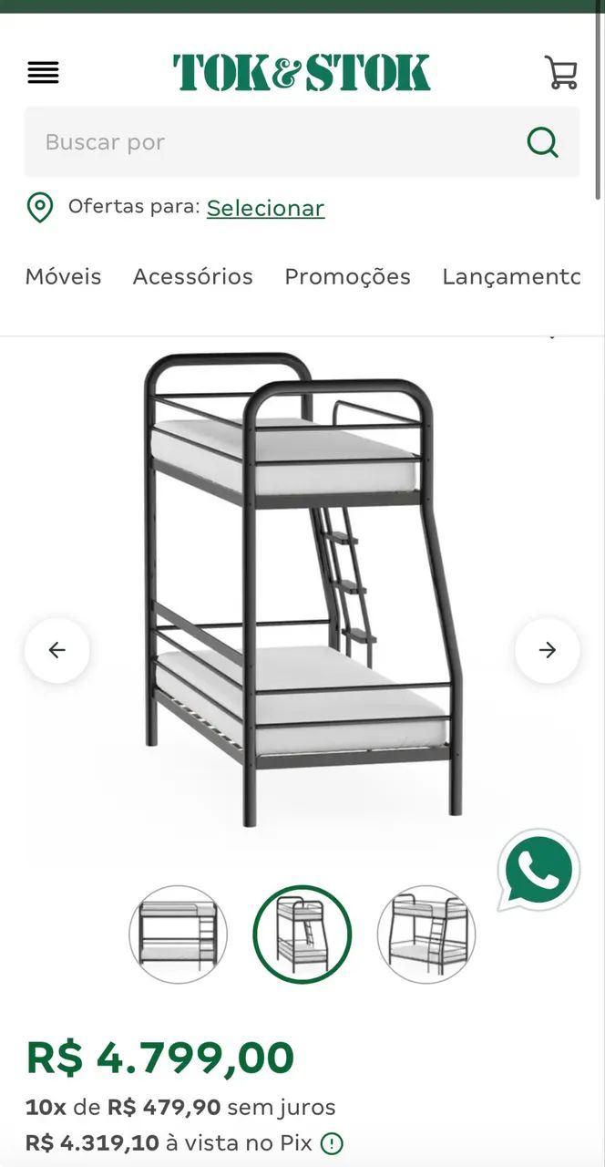 Beliche 98 cm - Tok Stok  - Foto 2
