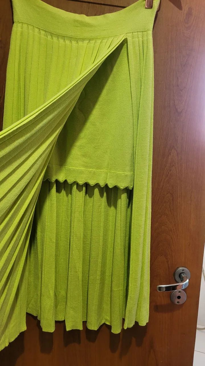 Saia verde tricot.  - Foto 4