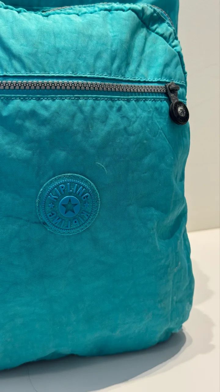 Mochila azul da kipling - Foto 3