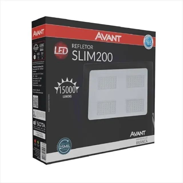 Refletor Led Slim 200W 6500K Bivolt Avant