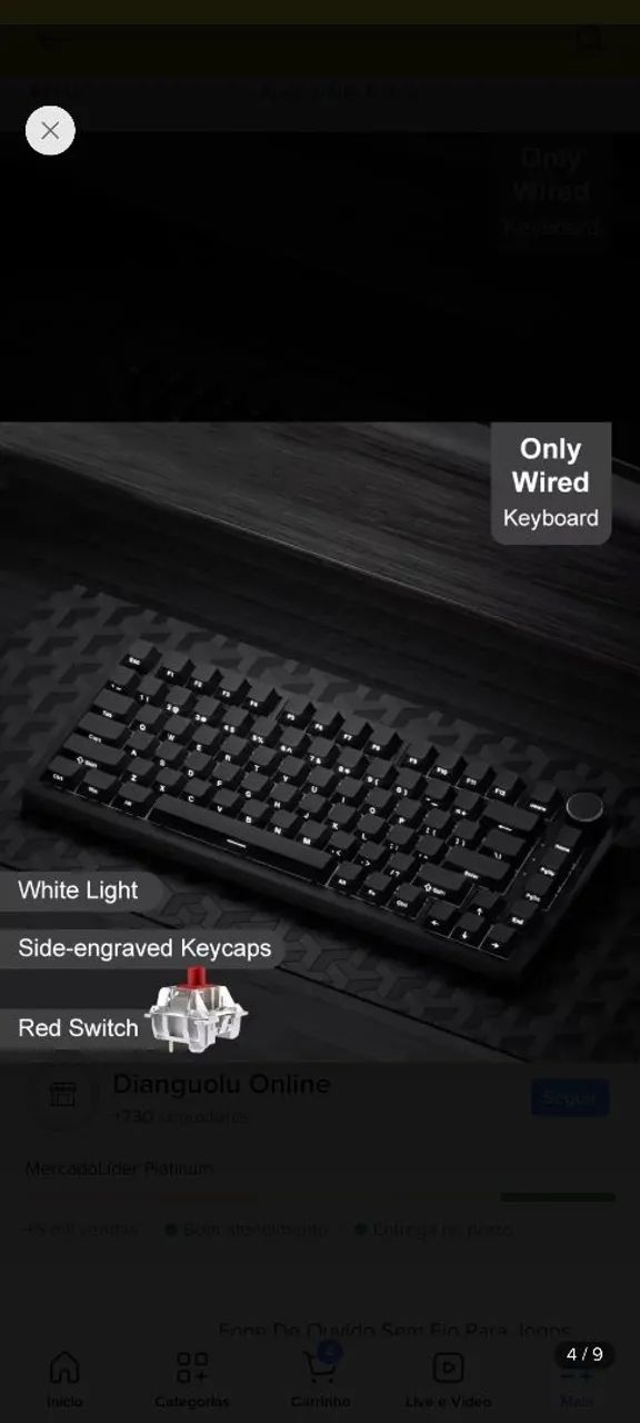 Teclado mecânico Ajazz AK820 wired
