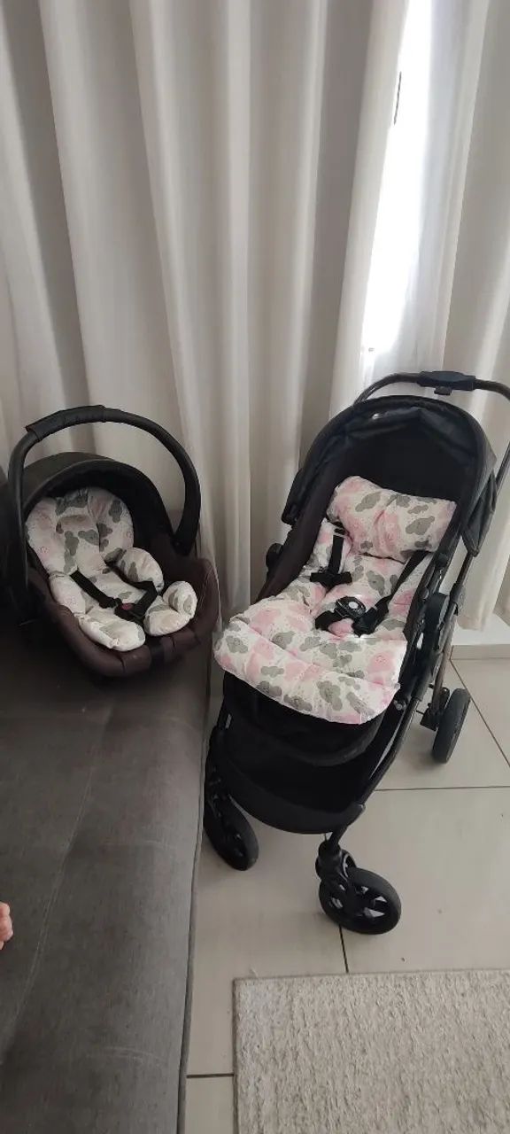 Carrinho de bebê+ bebê conforto  - Foto 2