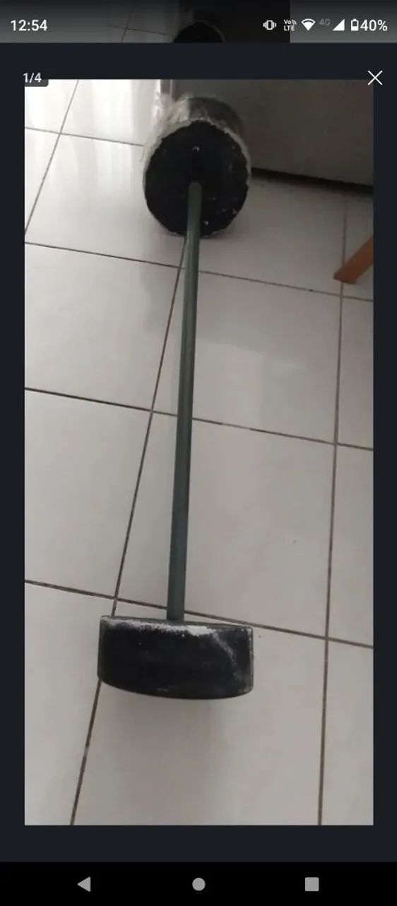 Pesos de cimento para treino completo ( barra + alteres ) - OFERTA - Foto 4