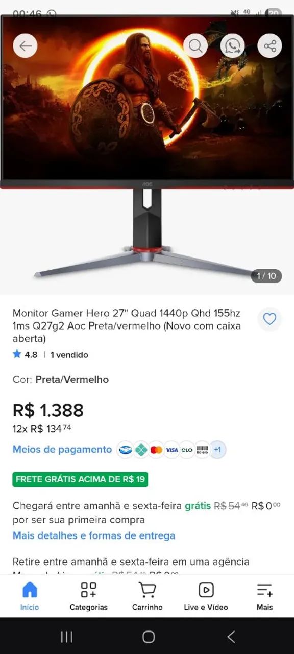 MONITOR AOC 27 POLEGADAS 