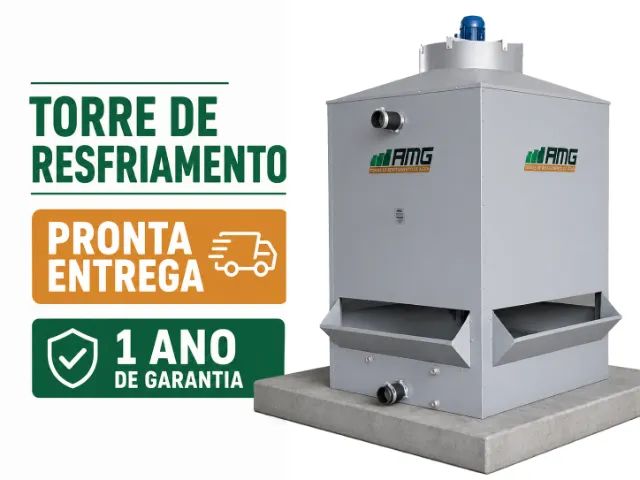 Torre de resfriamento de água AMG modelo 260 nova 60m³/h com garantia 1 ano Pronta entrega