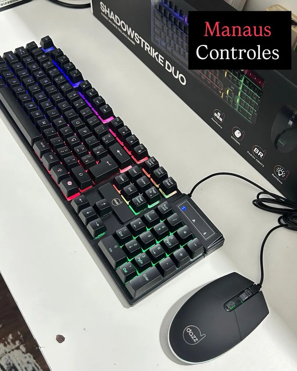 Teclado e Mouse Gamer Shadow Strike Duo Dazz 