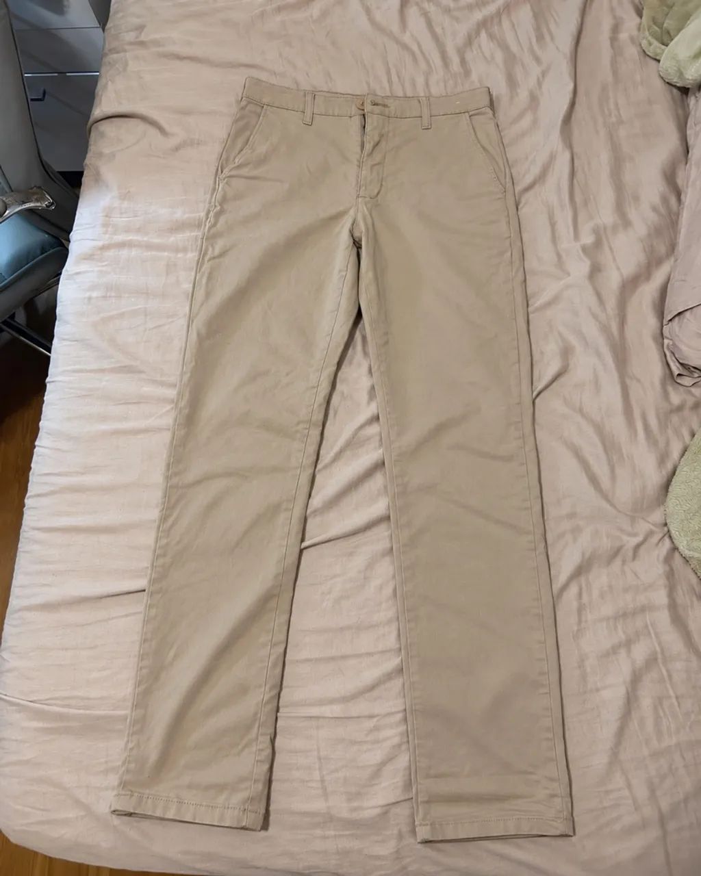 Calça slim fit bege - Foto 3