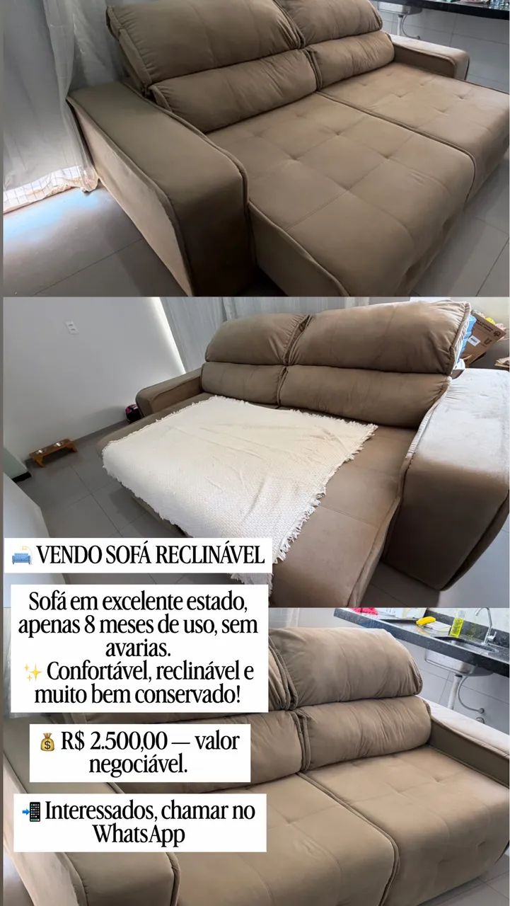 Sofá Reclinável 8 meses de uso   - Foto 4