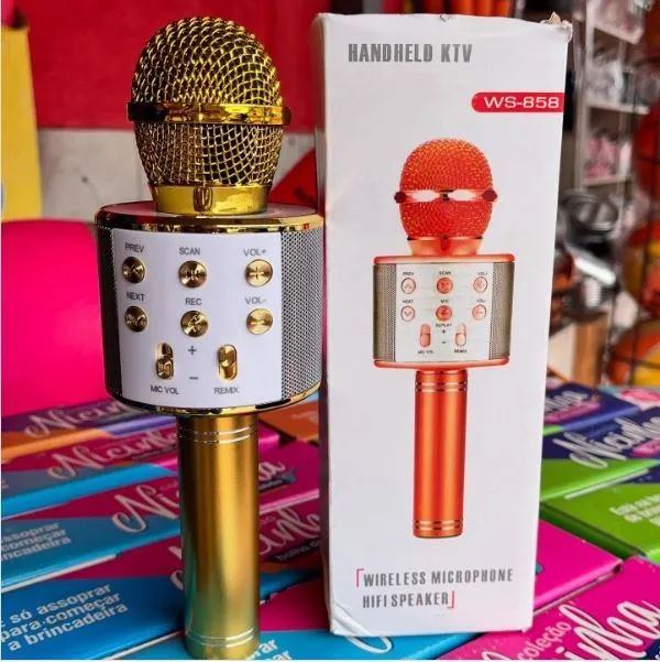 Microfone de Karaokê Bluetooth