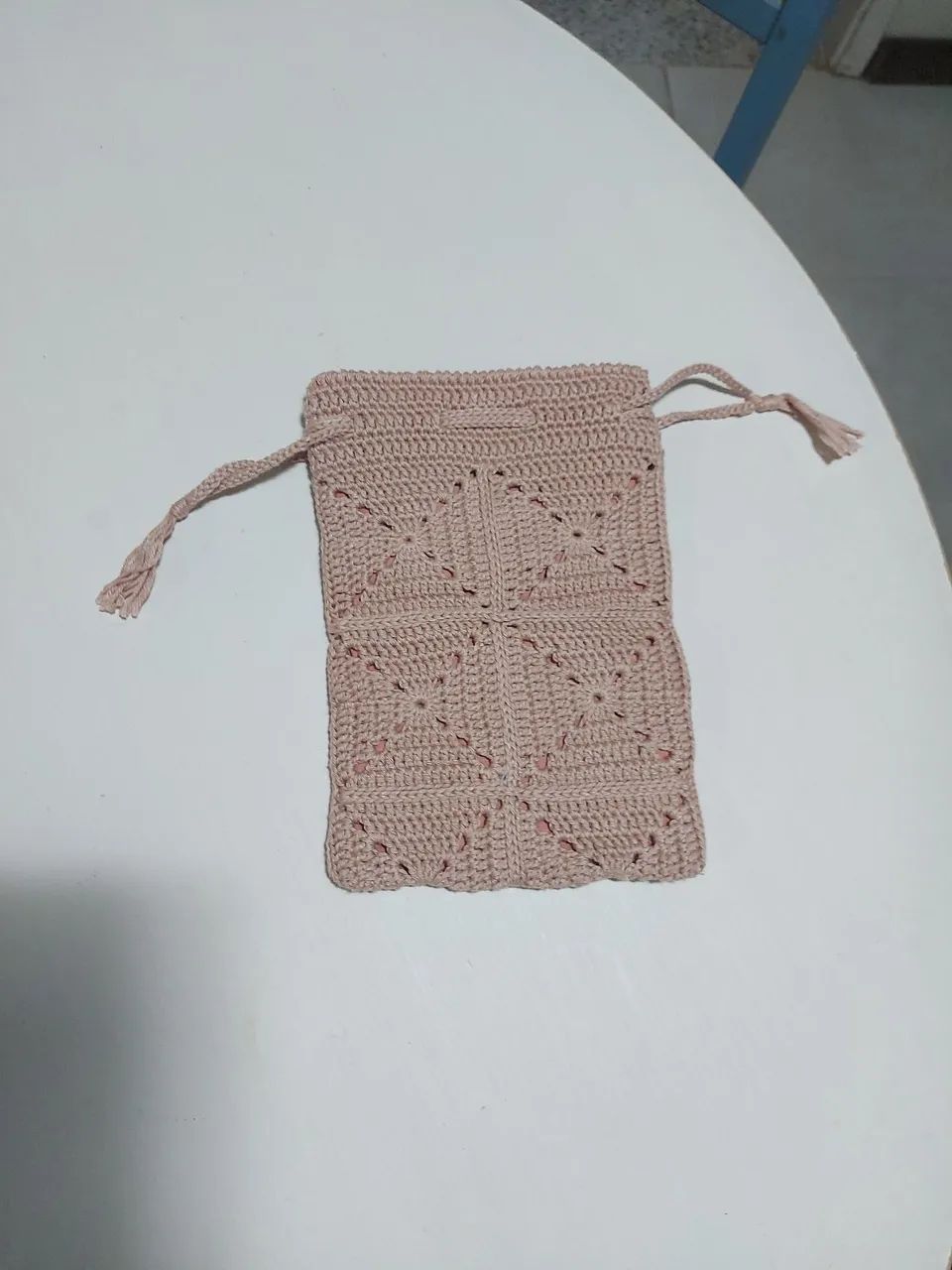 Saquinho de crochê artesanal