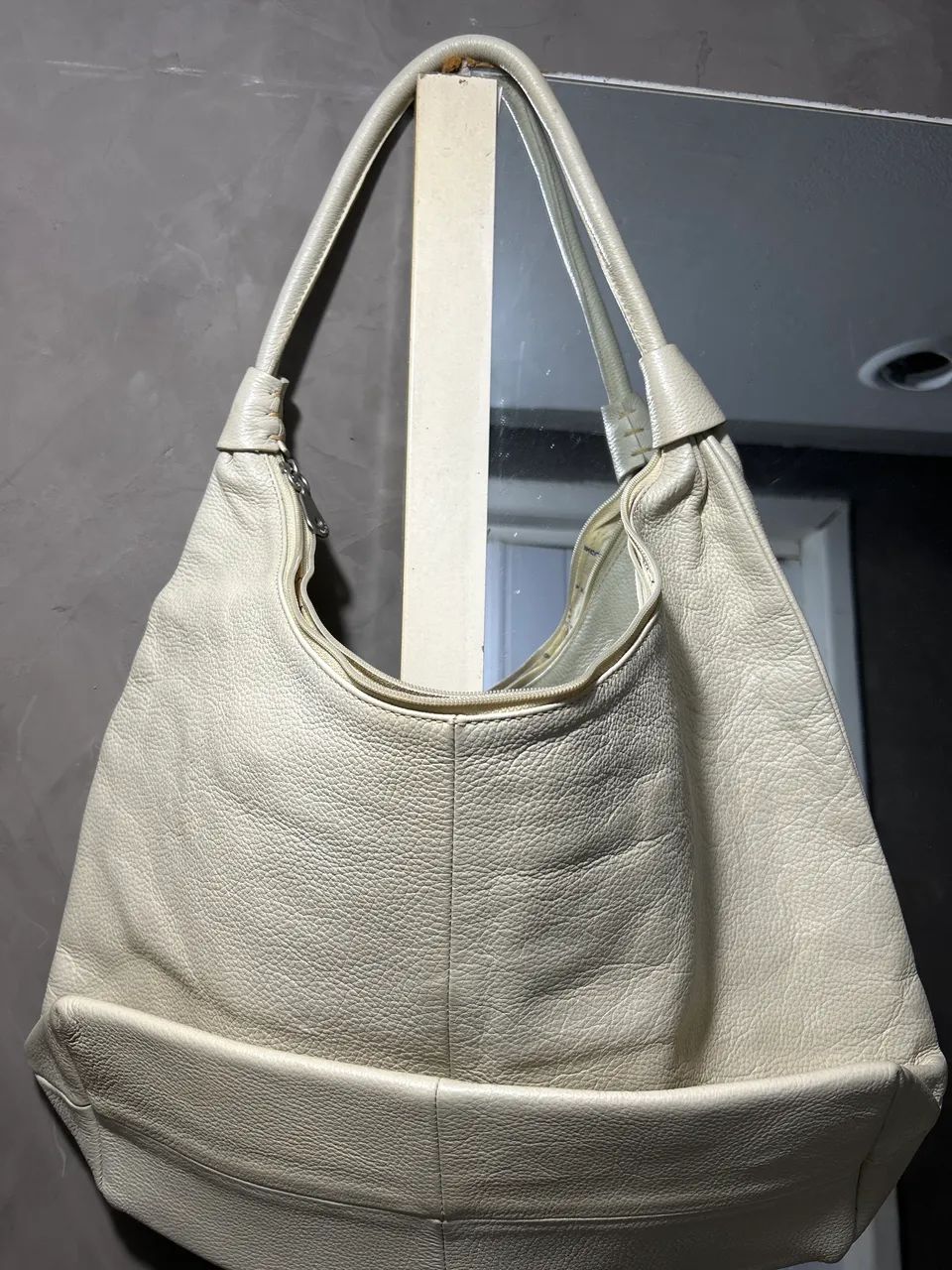 Bolsa de couro branca - Foto 3
