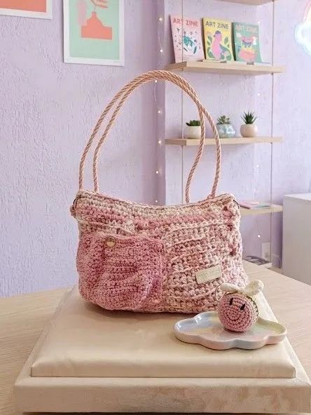 Bolsa Juvenil Abelha Rosa