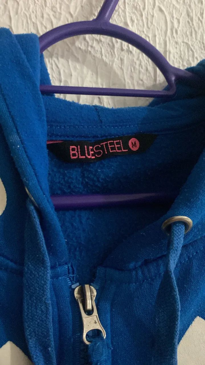 Blusão azul com coração  - Foto 3