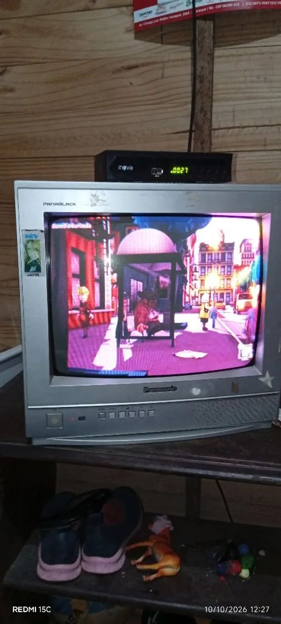 Tv 14 polegadas com conversor funciona tudo. - Foto 4