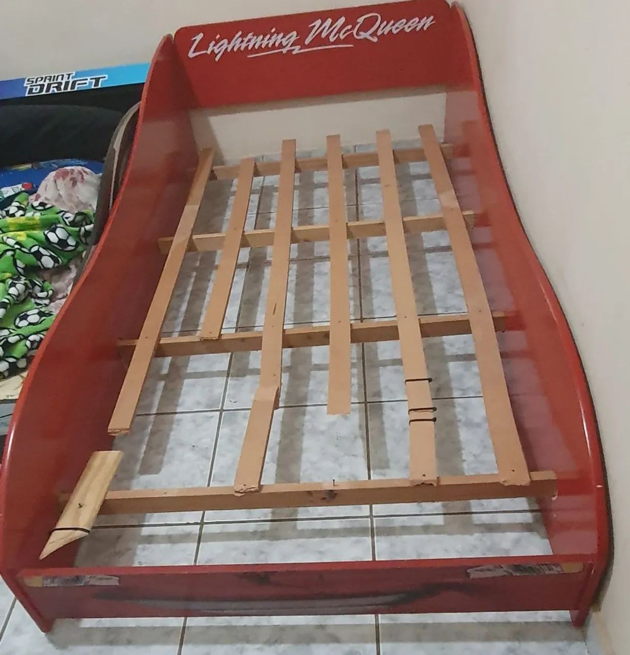 Cama infantil carro relâmpago mcqueen  - Foto 3