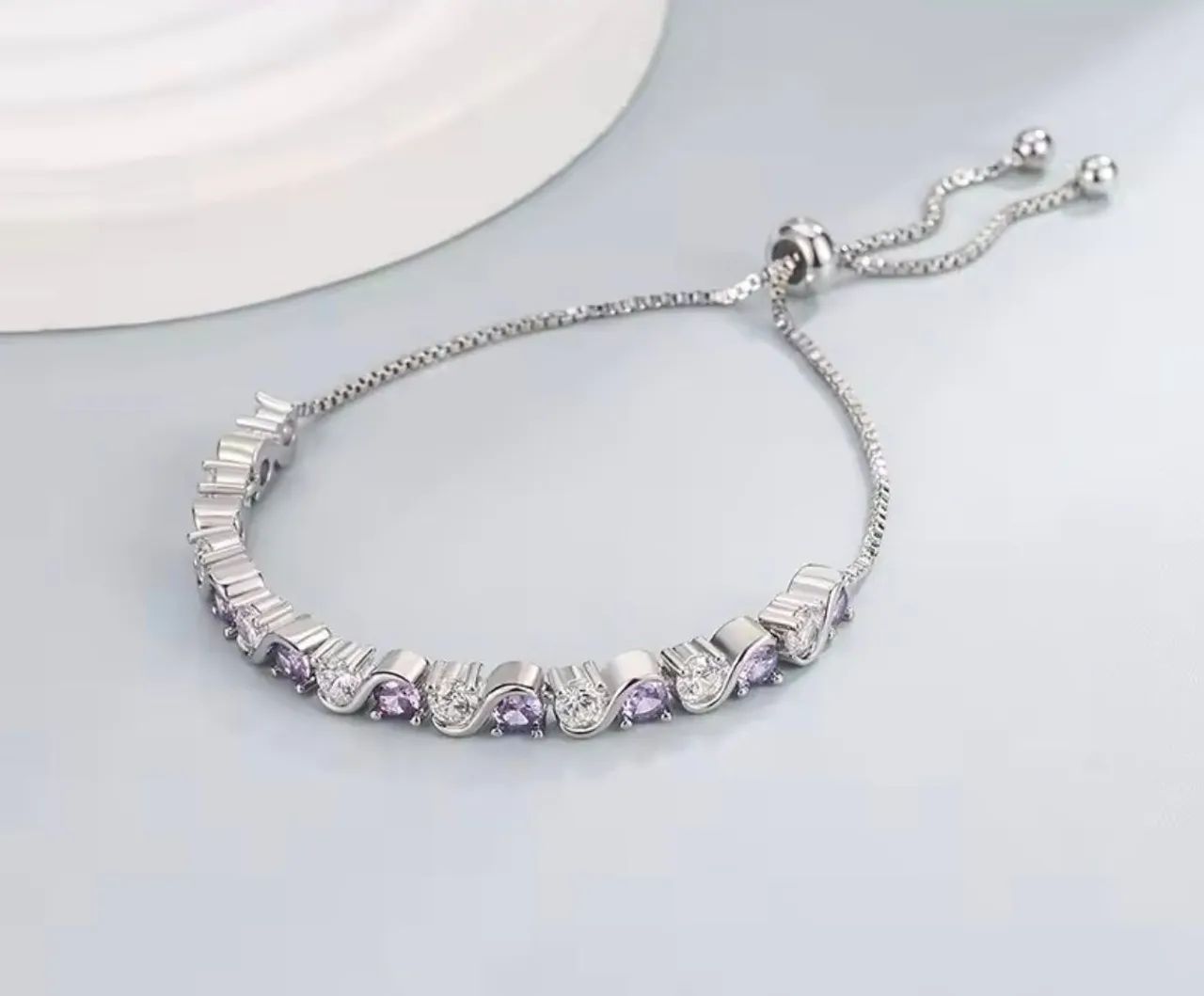 Pulseira prata com zircônia  - Foto 3
