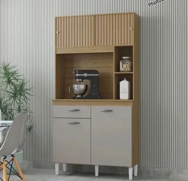 Armário de Cozinha Compacto Duda 90cm C/ Gaveta Novo na Caixa, Frete Grátis!