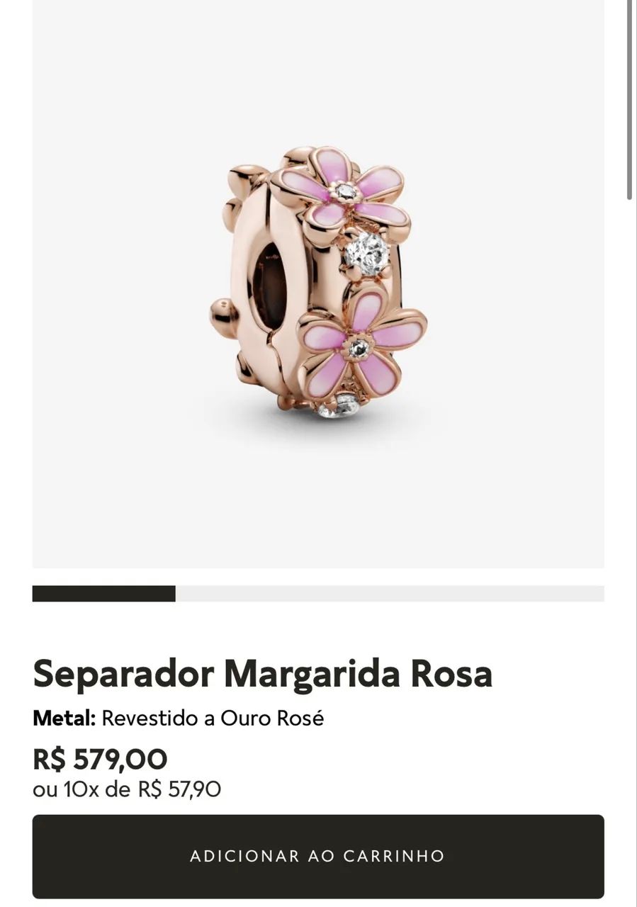 Separador Pandora margarida rosa - Foto 2