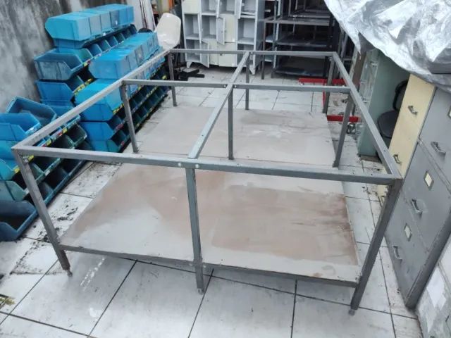 Base de Ferro para Mesa de Trabalho - Reforçada Bem Resistente