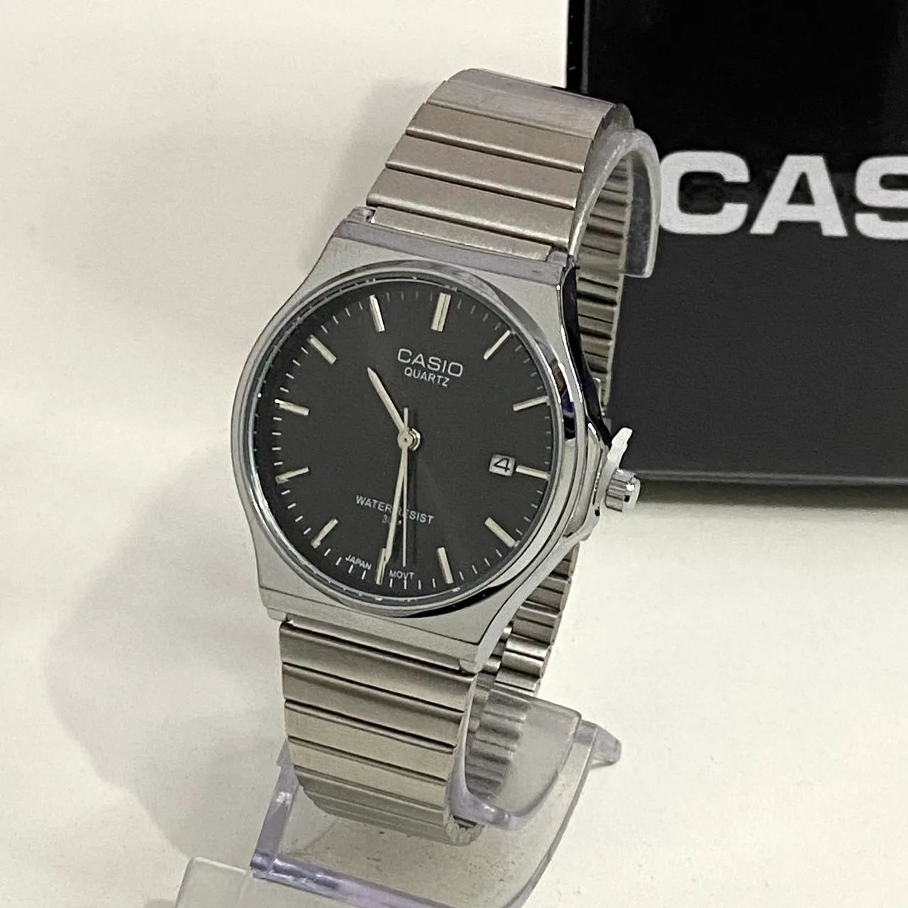 Relógio Casio vintage A180 novo preto + caixa  - Foto 4