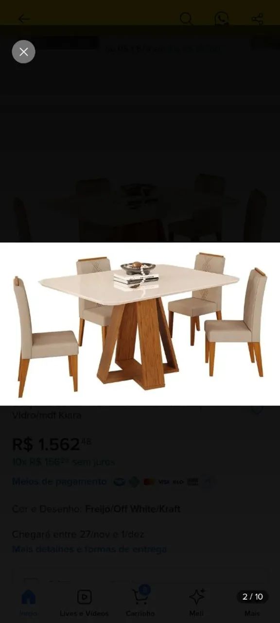 Mesa para sala de jantar