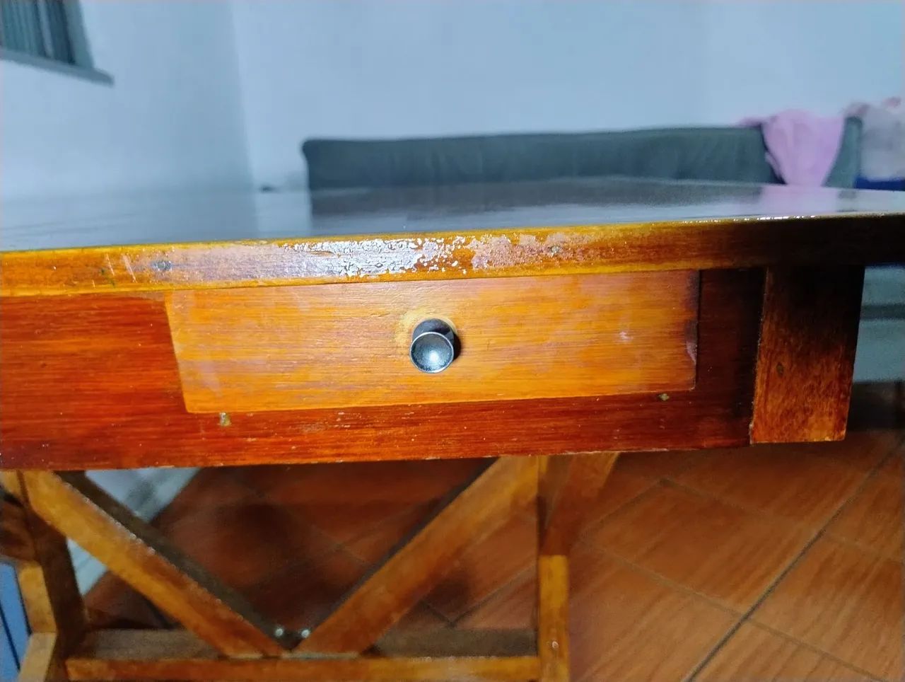 Mesa de jogos madeira maciça  - Foto 4