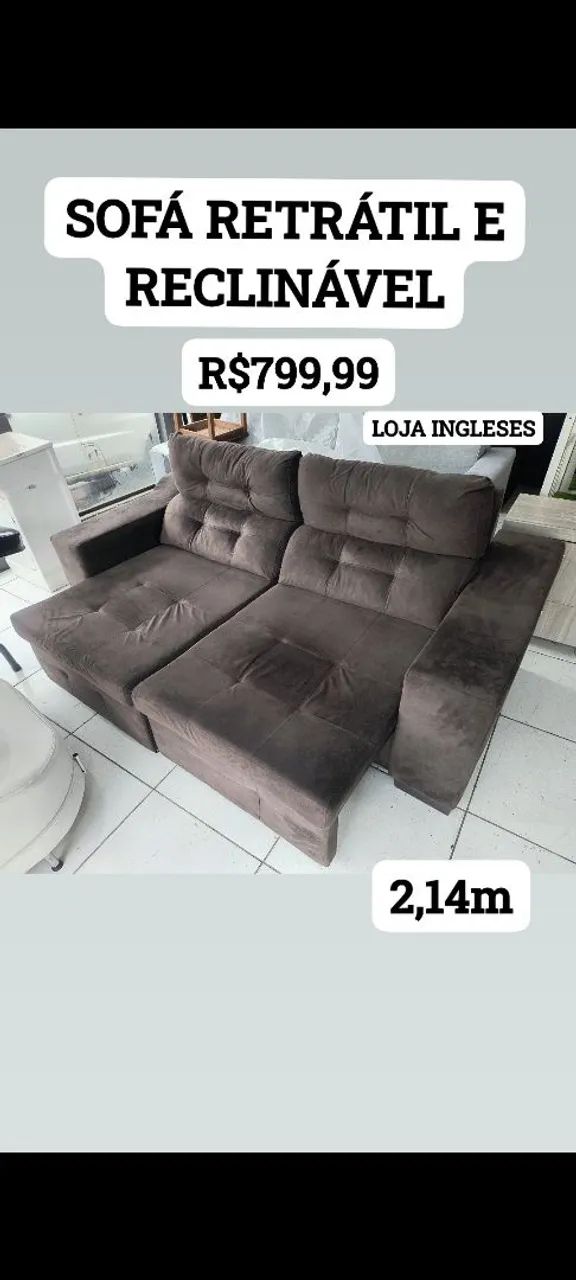 SOFÁ RETRÁTIL E RECLINÁVEL 