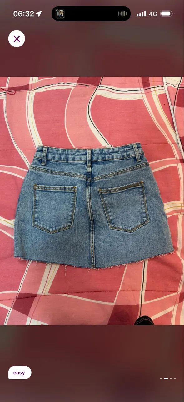 saia jeans lança perfume/easy com strass 34 - Foto 2
