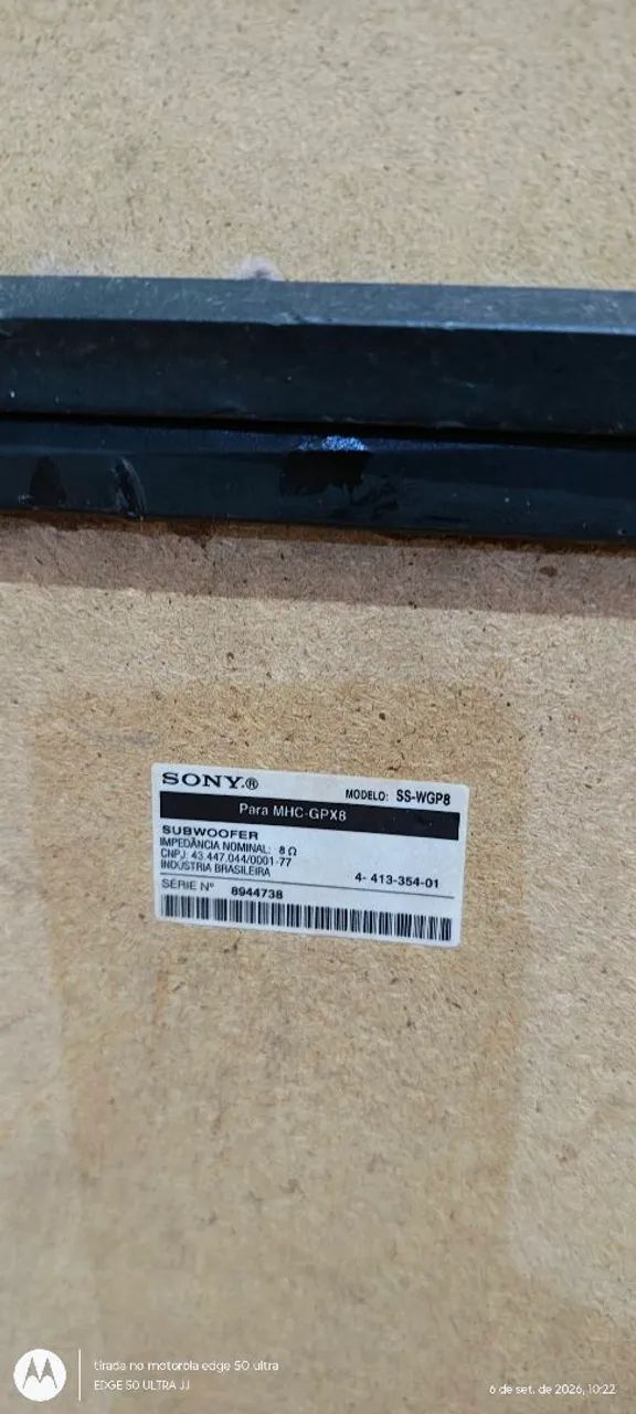 CAIXA DO MINI SYSTEM SONY GPX 8  - Foto 5