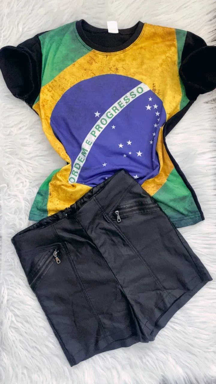 Conjunto shorts clock House Napa e camiseta moda Brasil - Foto 5