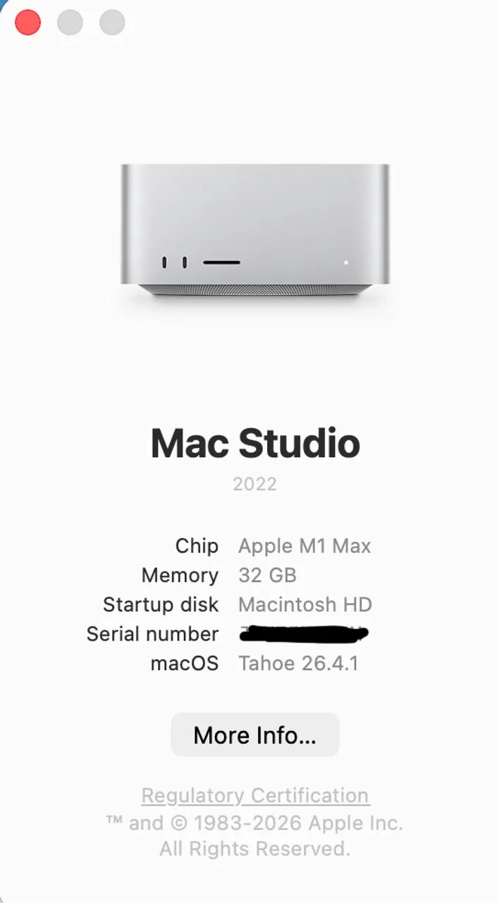 Mac Studio M1 MAX 32GB RAM - Computadores e Desktops - Cambuí