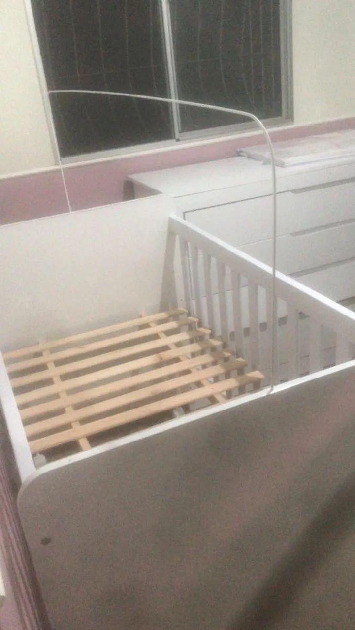 Berço 3 em 1 + colchão  - Foto 2