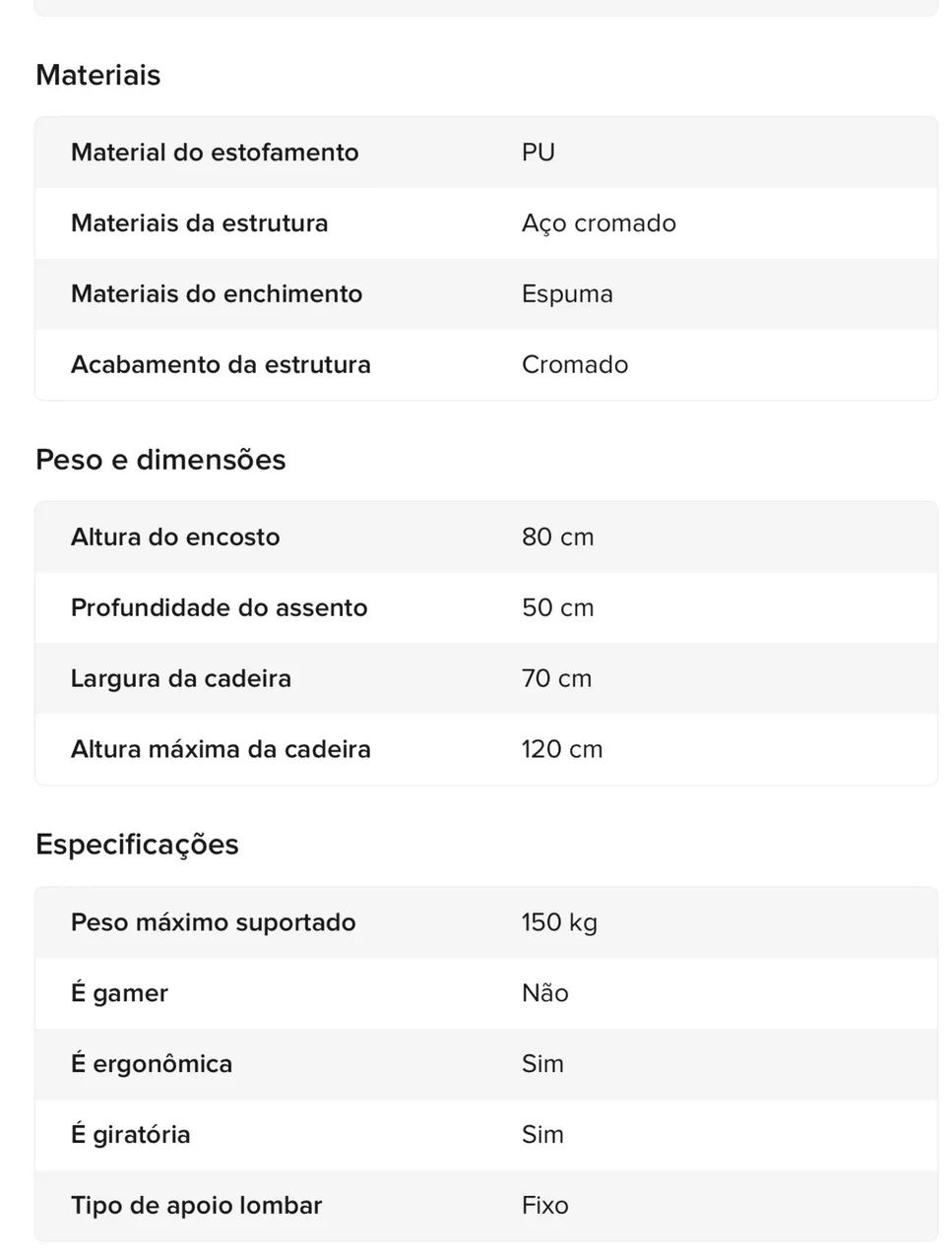 Cadeira escritório presidente marrom - Foto 4