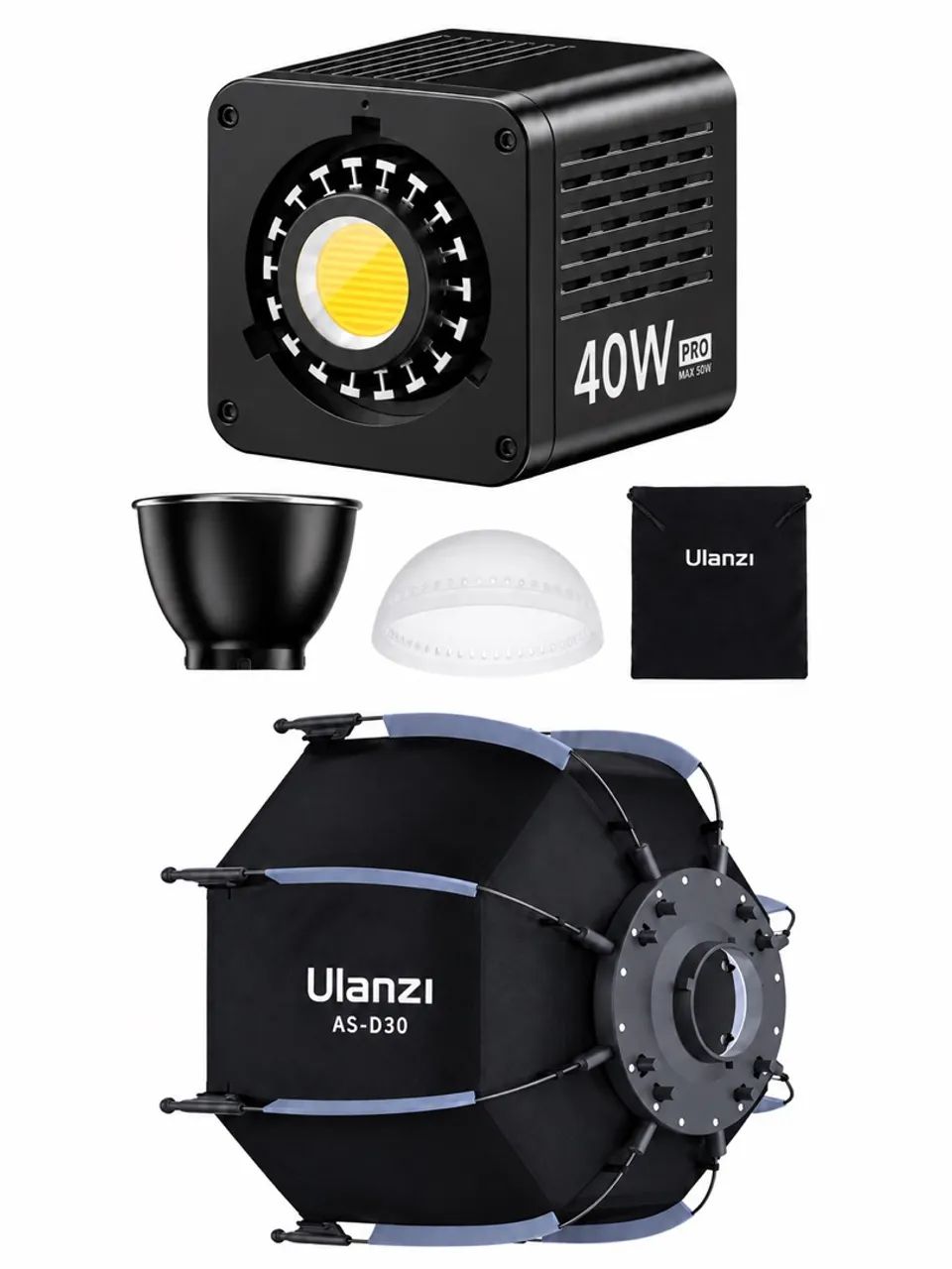Led Ulanzi 40W + softbox