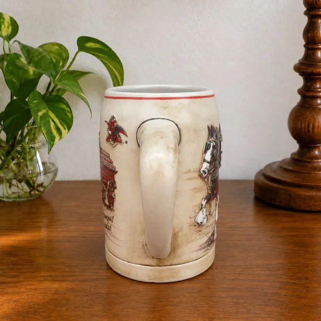 Caneca chopp Budweiser 1987 - World Famous Clydesdales - Foto 4