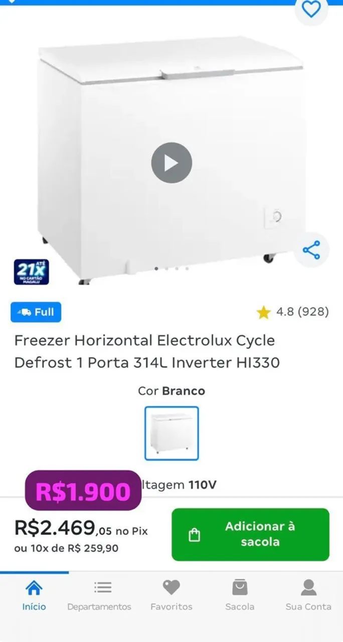 Freezer Eletrolux horizontal  - Foto 2