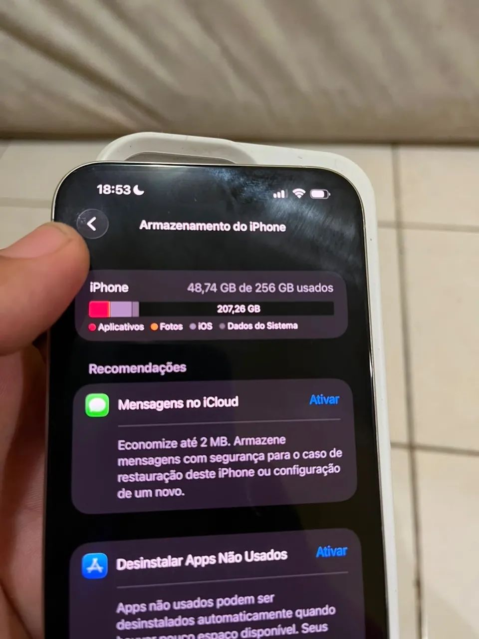 iPhone 15 pro max 256 gigas branco. - Foto 3
