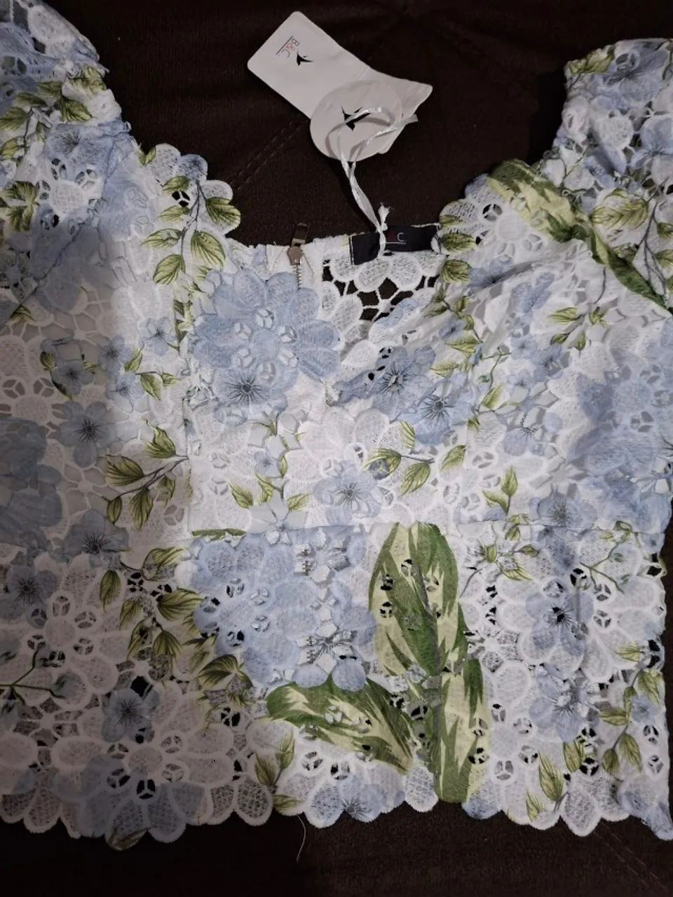 Vendo cropped floral azul - Foto 4
